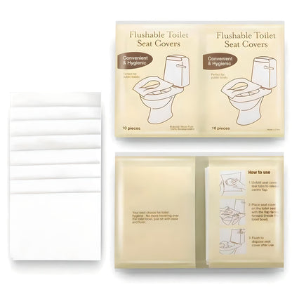 Flushable Travel Toilet Seat Covers | 50 Pack