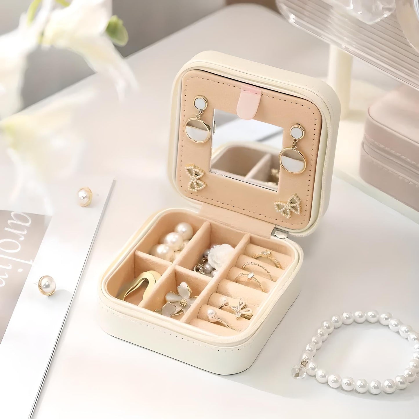 Evelyn | Minimalist Travel Jewellery Box