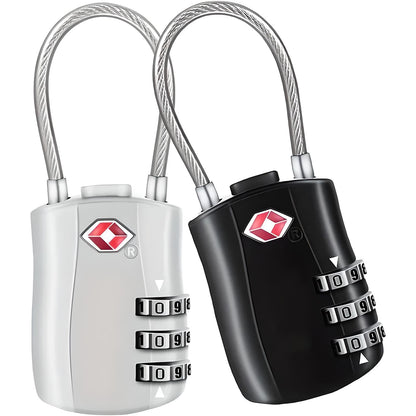 3-Digit Luggage Combination Lock | 2 Pack